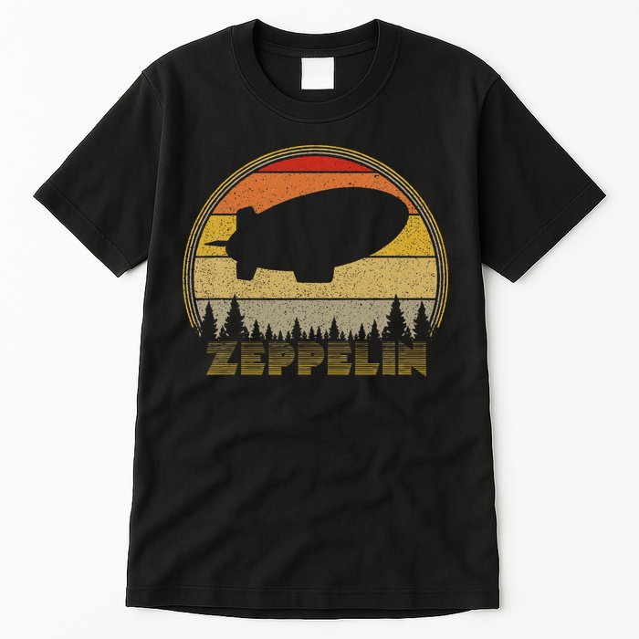 Zeppelin Retro Vintage Sunset 70s 80s Distressed Dirigible Tall T-Shirt