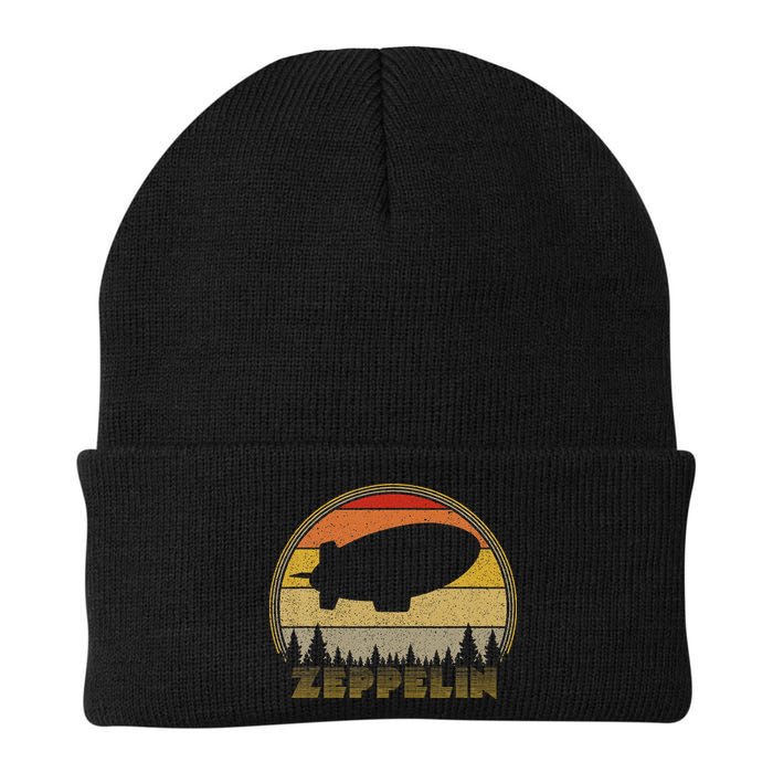 Zeppelin Retro Vintage Sunset 70s 80s Distressed Dirigible Beanie