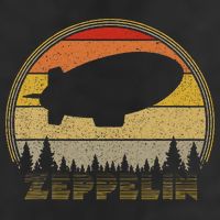 Zeppelin Retro Vintage Sunset 70s 80s Distressed Dirigible Beanie