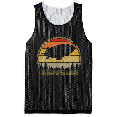 Zeppelin Retro Vintage Sunset 70s 80s Distressed Dirigible Mesh Reversible Basketball Jersey Tank