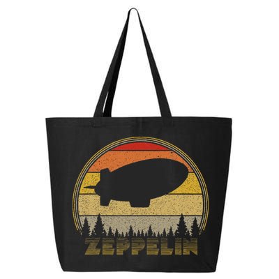 Zeppelin Retro Vintage Sunset 70s 80s Distressed Dirigible 25L Jumbo Tote
