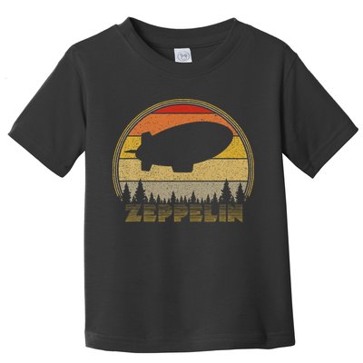 Zeppelin Retro Vintage Sunset 70s 80s Distressed Dirigible Toddler T-Shirt