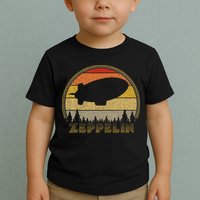Zeppelin Retro Vintage Sunset 70s 80s Distressed Dirigible Toddler T-Shirt