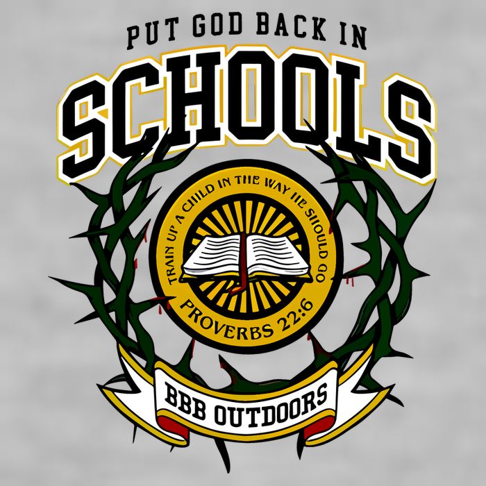 Zach Rushing Wearing Put God Back In Schools Ladies PosiCharge Tri-Blend Wicking Tank