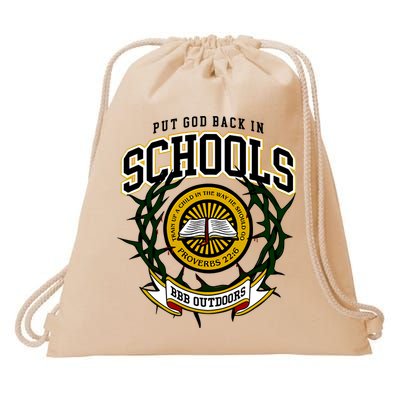 Zach Rushing Wearing Put God Back In Schools Drawstring Bag