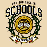 Zach Rushing Wearing Put God Back In Schools Drawstring Bag