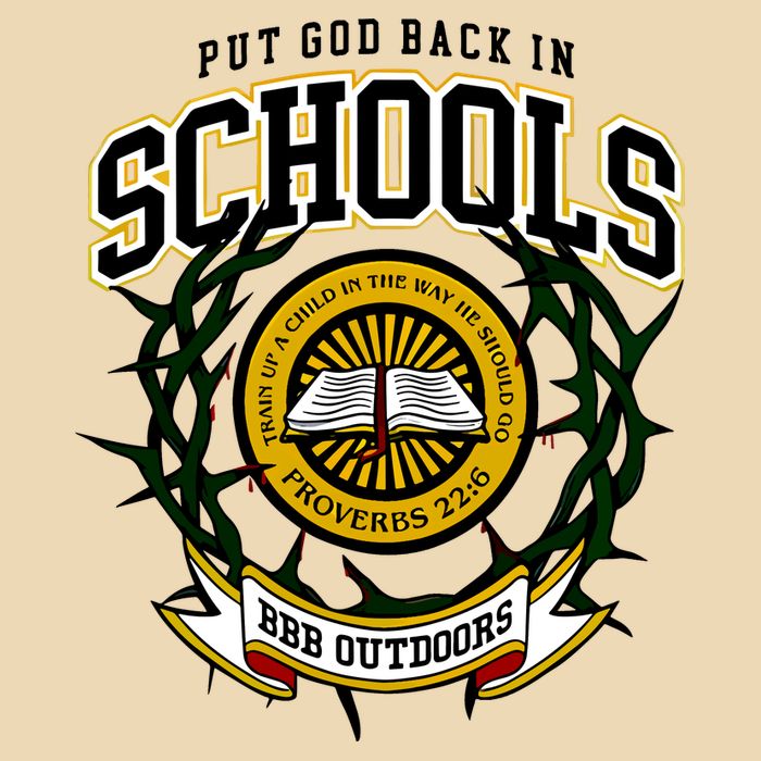 Zach Rushing Wearing Put God Back In Schools Drawstring Bag