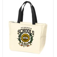 Zach Rushing Wearing Put God Back In Schools Zip Tote Bag
