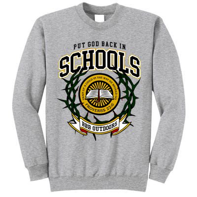 Zach Rushing Wearing Put God Back In Schools Tall Sweatshirt