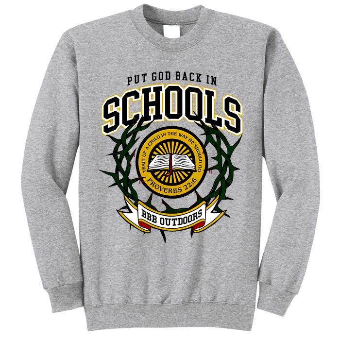Zach Rushing Wearing Put God Back In Schools Tall Sweatshirt