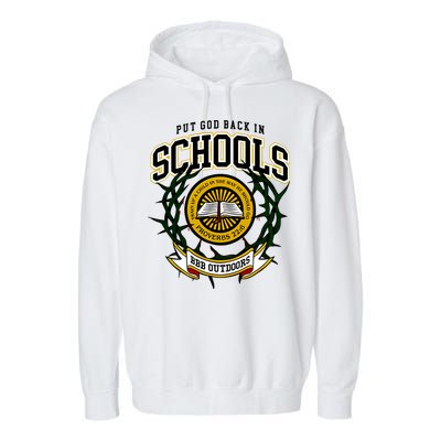 Zach Rushing Wearing Put God Back In Schools Garment-Dyed Fleece Hoodie