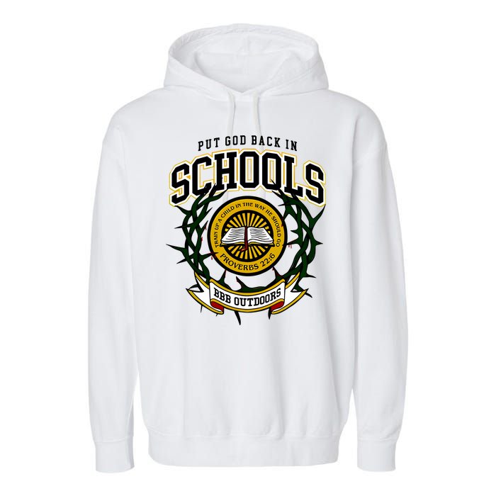 Zach Rushing Wearing Put God Back In Schools Garment-Dyed Fleece Hoodie