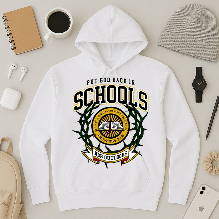 Zach Rushing Wearing Put God Back In Schools Hoodie