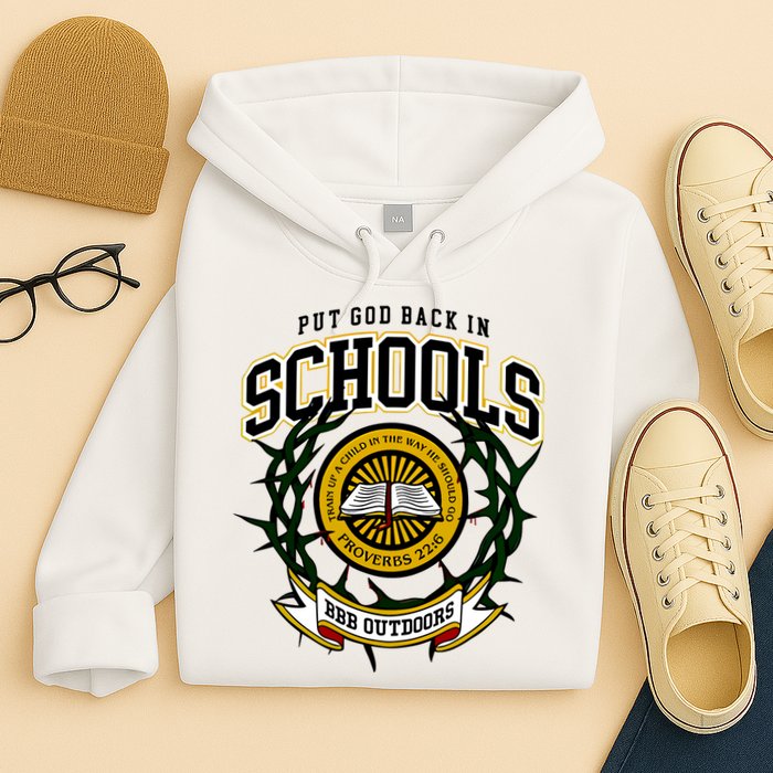 Zach Rushing Wearing Put God Back In Schools Hoodie