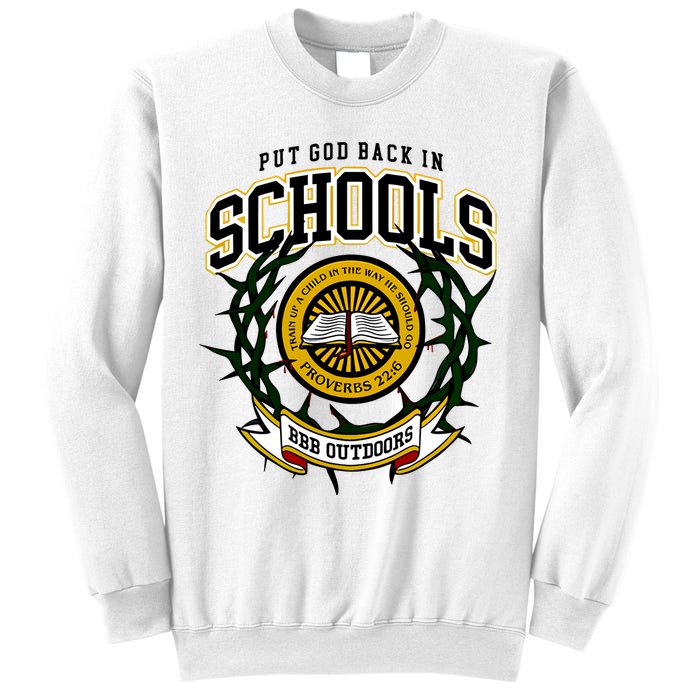 Zach Rushing Wearing Put God Back In Schools Sweatshirt