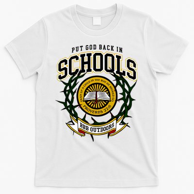 Zach Rushing Wearing Put God Back In Schools T-Shirt