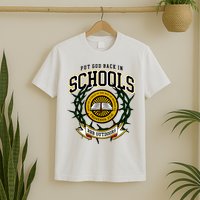 Zach Rushing Wearing Put God Back In Schools T-Shirt