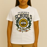 Zach Rushing Wearing Put God Back In Schools T-Shirt