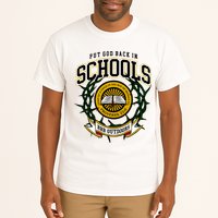 Zach Rushing Wearing Put God Back In Schools Tall T-Shirt