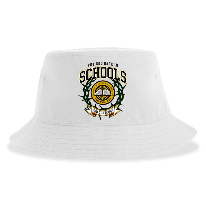Zach Rushing Wearing Put God Back In Schools Sustainable Bucket Hat