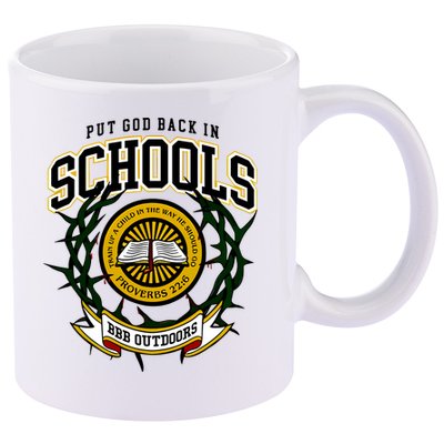 Zach Rushing Wearing Put God Back In Schools 11oz C Handle Ceramic Mug
