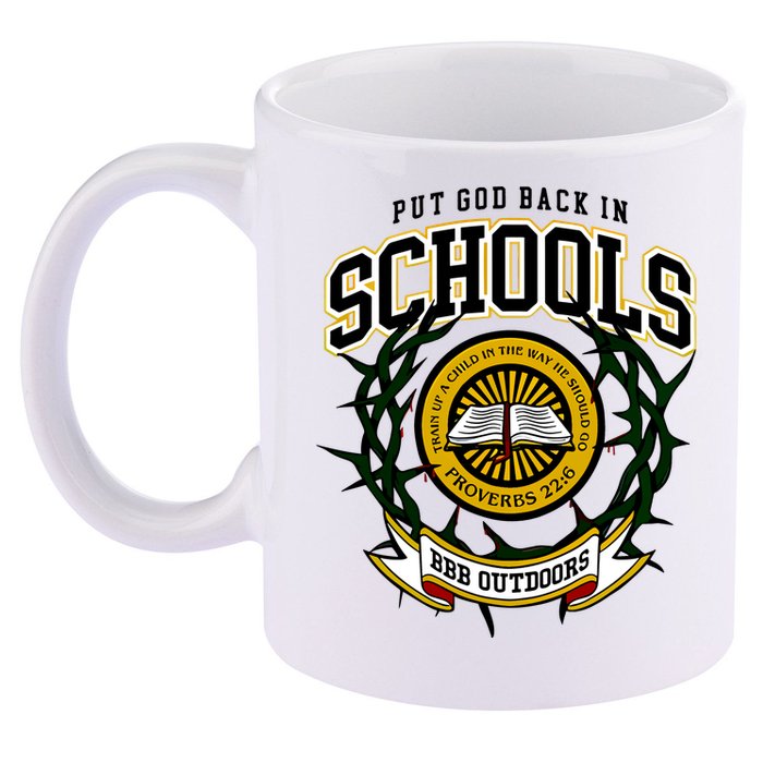 Zach Rushing Wearing Put God Back In Schools 11oz C Handle Ceramic Mug