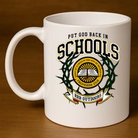 Zach Rushing Wearing Put God Back In Schools 11oz C Handle Ceramic Mug