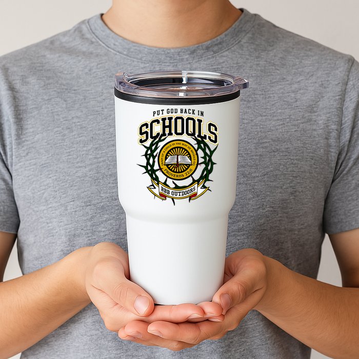 Zach Rushing Wearing Put God Back In Schools Tumbler