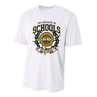 Zach Rushing Wearing Put God Back In Schools Youth Performance Sprint T-Shirt