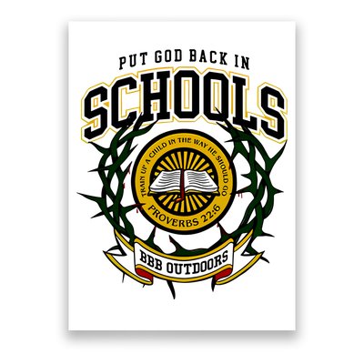 Zach Rushing Wearing Put God Back In Schools Poster