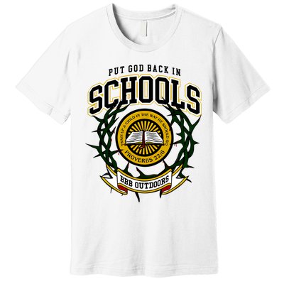 Zach Rushing Wearing Put God Back In Schools Premium T-Shirt
