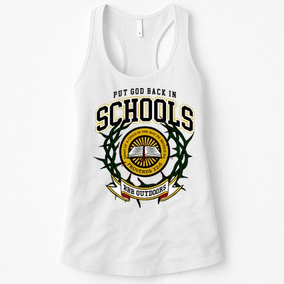 Zach Rushing Wearing Put God Back In Schools Womens Tank Top