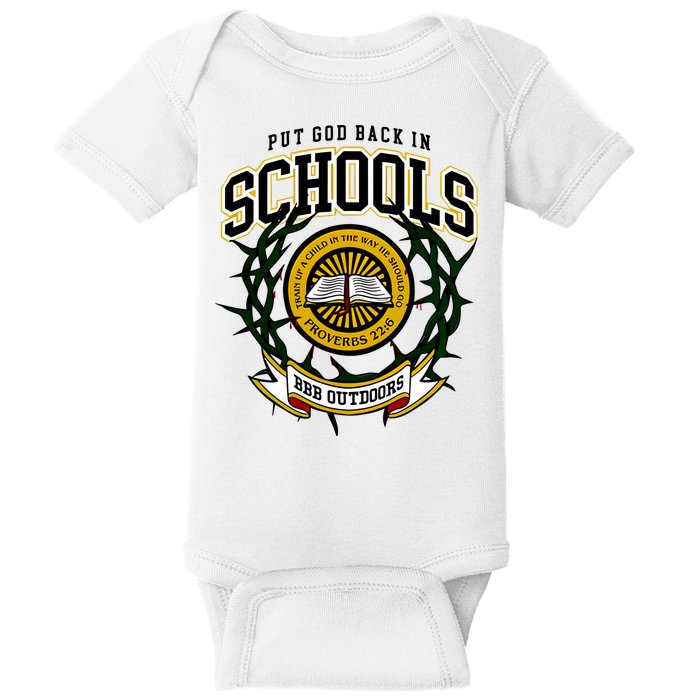 Zach Rushing Wearing Put God Back In Schools Baby Bodysuit