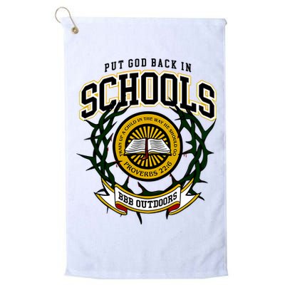 Zach Rushing Wearing Put God Back In Schools Golf Towel
