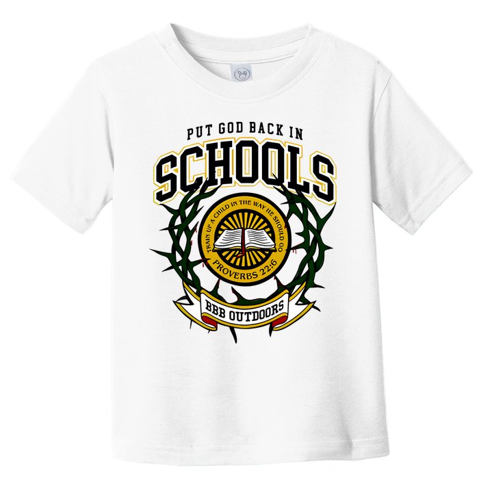 Zach Rushing Wearing Put God Back In Schools Toddler T-Shirt