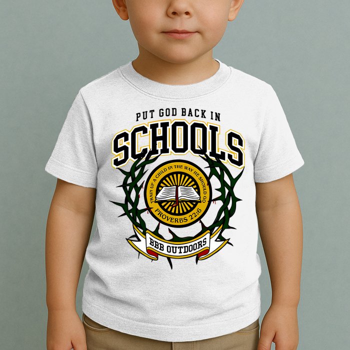 Zach Rushing Wearing Put God Back In Schools Toddler T-Shirt