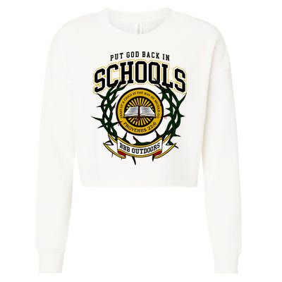 Zach Rushing Wearing Put God Back In Schools Cropped Pullover Crew