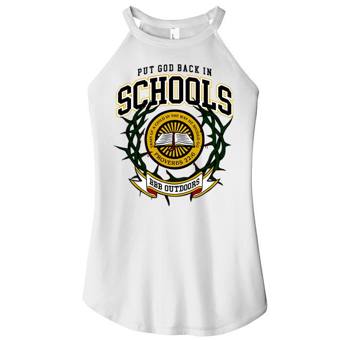 Zach Rushing Wearing Put God Back In Schools Women's Perfect Tri Rocker Tank