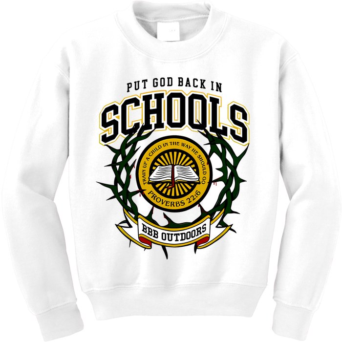 Zach Rushing Wearing Put God Back In Schools Kids Sweatshirt