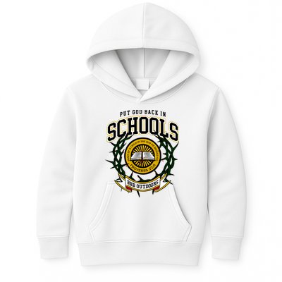 Zach Rushing Wearing Put God Back In Schools Kids Hoodie