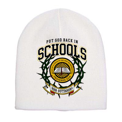 Zach Rushing Wearing Put God Back In Schools Short Acrylic Beanie