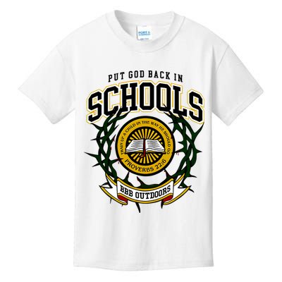 Zach Rushing Wearing Put God Back In Schools Kids T-Shirt