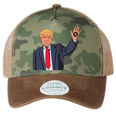 Zach Rector Wearing Trump Xrp Legacy Tie Dye Trucker Hat