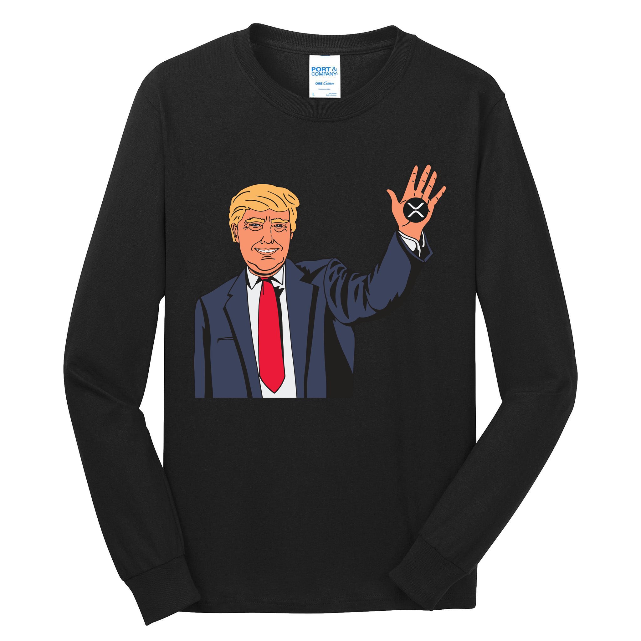 Zach Rector Wearing Trump Xrp Tall Long Sleeve T-Shirt