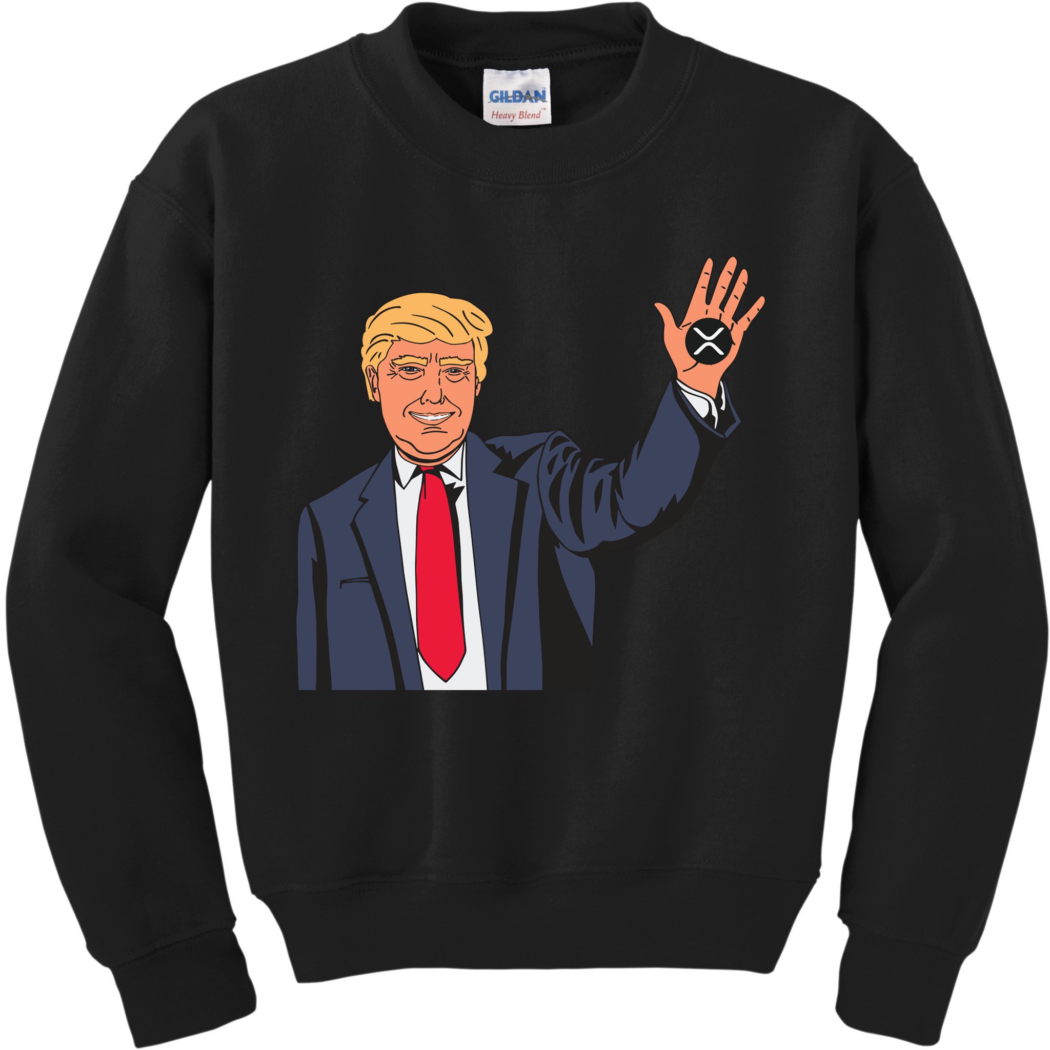 Zach Rector Wearing Trump Xrp Kids Sweatshirt