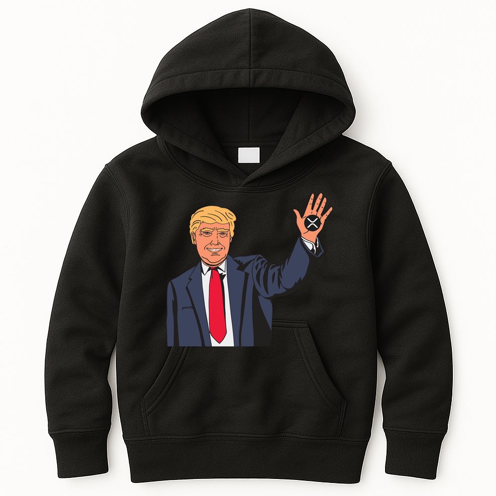 Zach Rector Wearing Trump Xrp Kids Hoodie