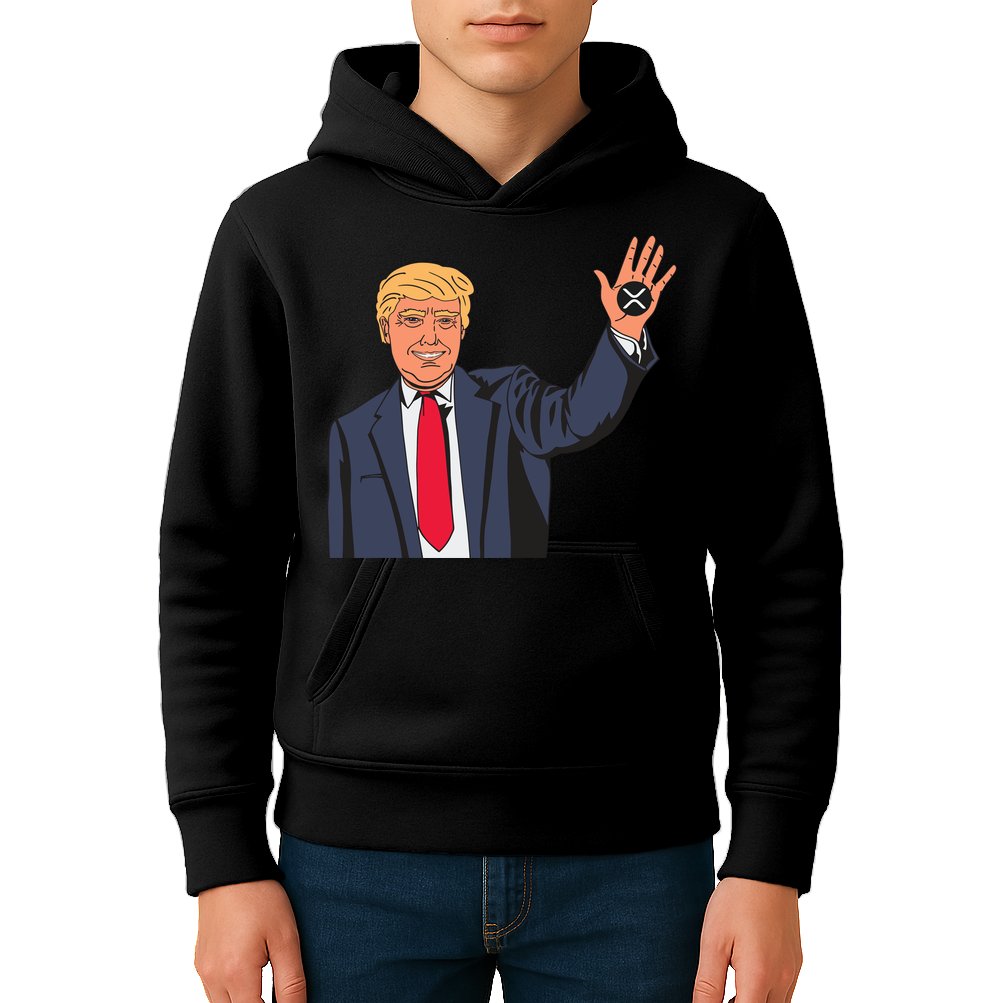 Zach Rector Wearing Trump Xrp Kids Hoodie