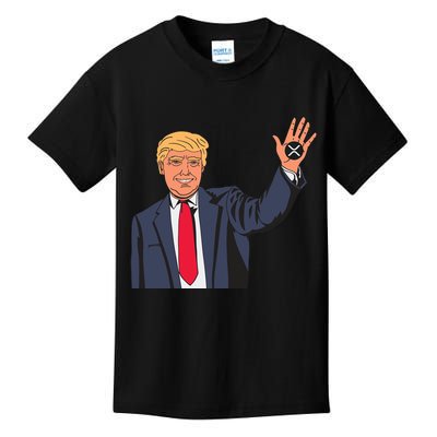 Zach Rector Wearing Trump Xrp Kids T-Shirt