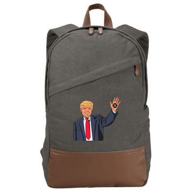 Zach Rector Wearing Trump Xrp Cotton Canvas Backpack