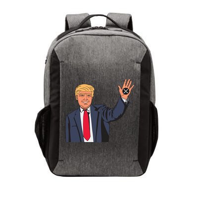 Zach Rector Wearing Trump Xrp Vector Backpack